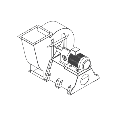 Direct Drive through Bearing Unit Industrial Fan