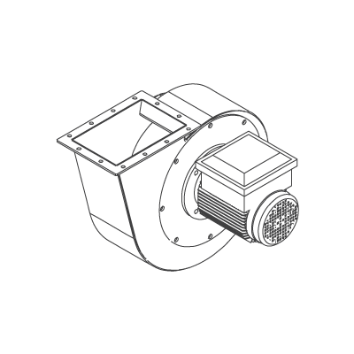 Inlet Mounted Motor Industrial Fan