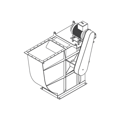 Top Mounted Motor Industrial Fan