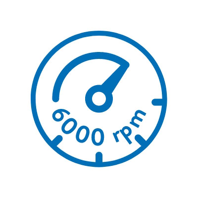 Max rotation speed 6000RPM